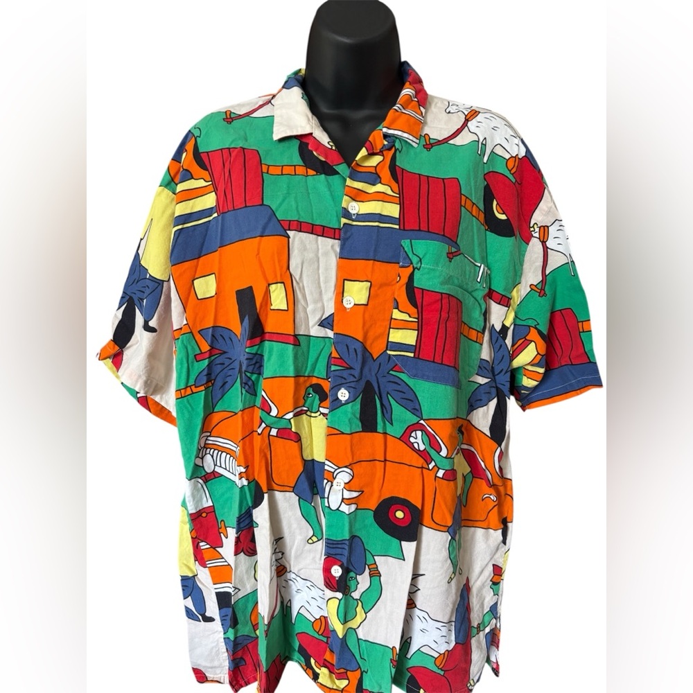 Colorful Vintage Graphic Men's Shirt